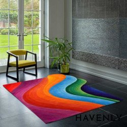 Bold Gradient Organic Abstract Hand Woven Area Rug