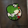 Yoshi Head Super Mario Kids Hand Woven Round Deco Rug