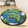 World Globe Kids Hand Woven Round Deco Rug