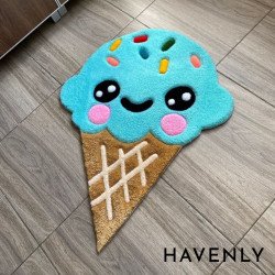 Icecream Cone Kids Hand Woven Decor Rug