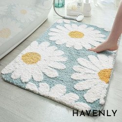 Daisy Flowers Hand Woven Mat