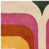 Retro Hand Woven Pink/Yellow/Green Area Rug