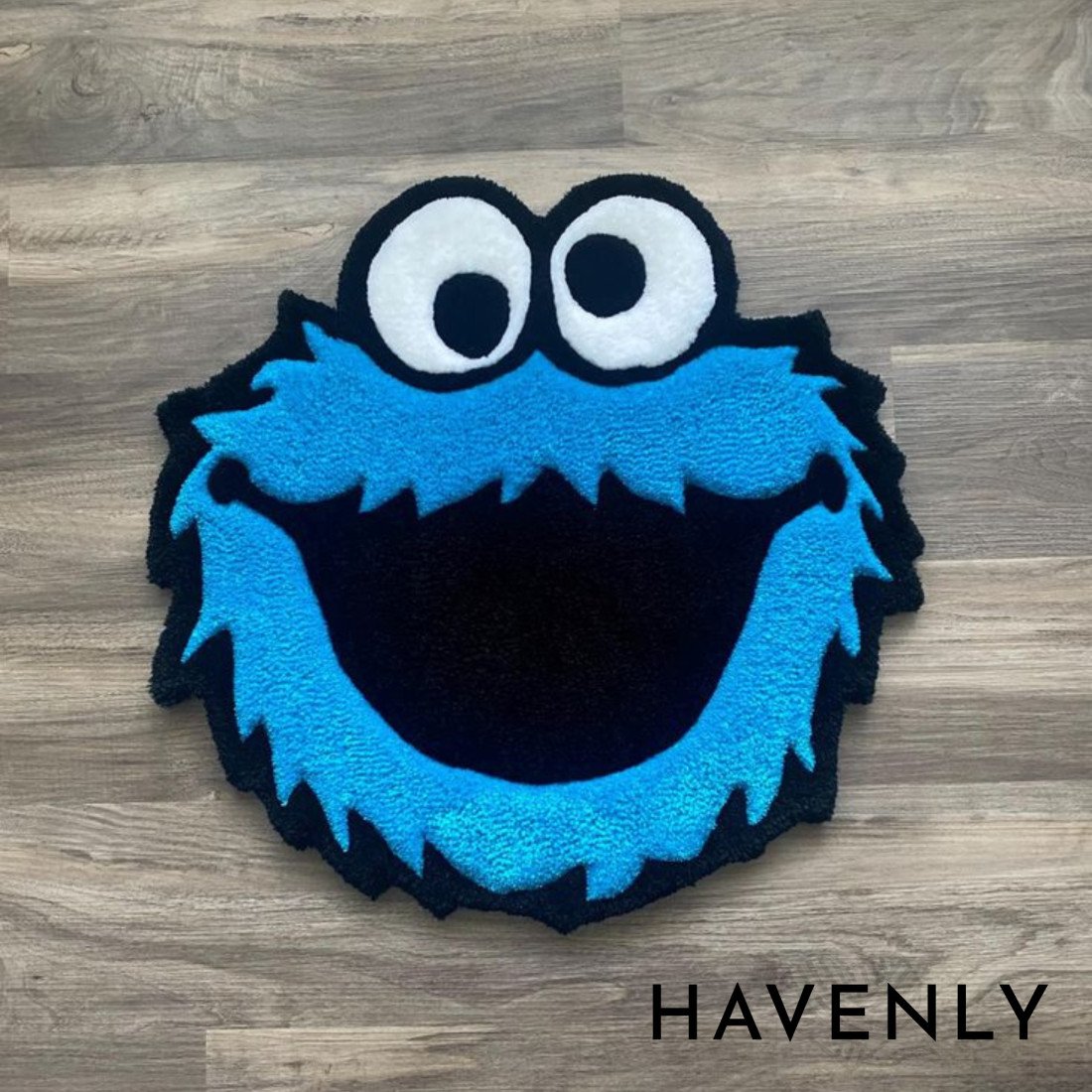 Cookie Monster Pop Art Hand Woven Area Rug