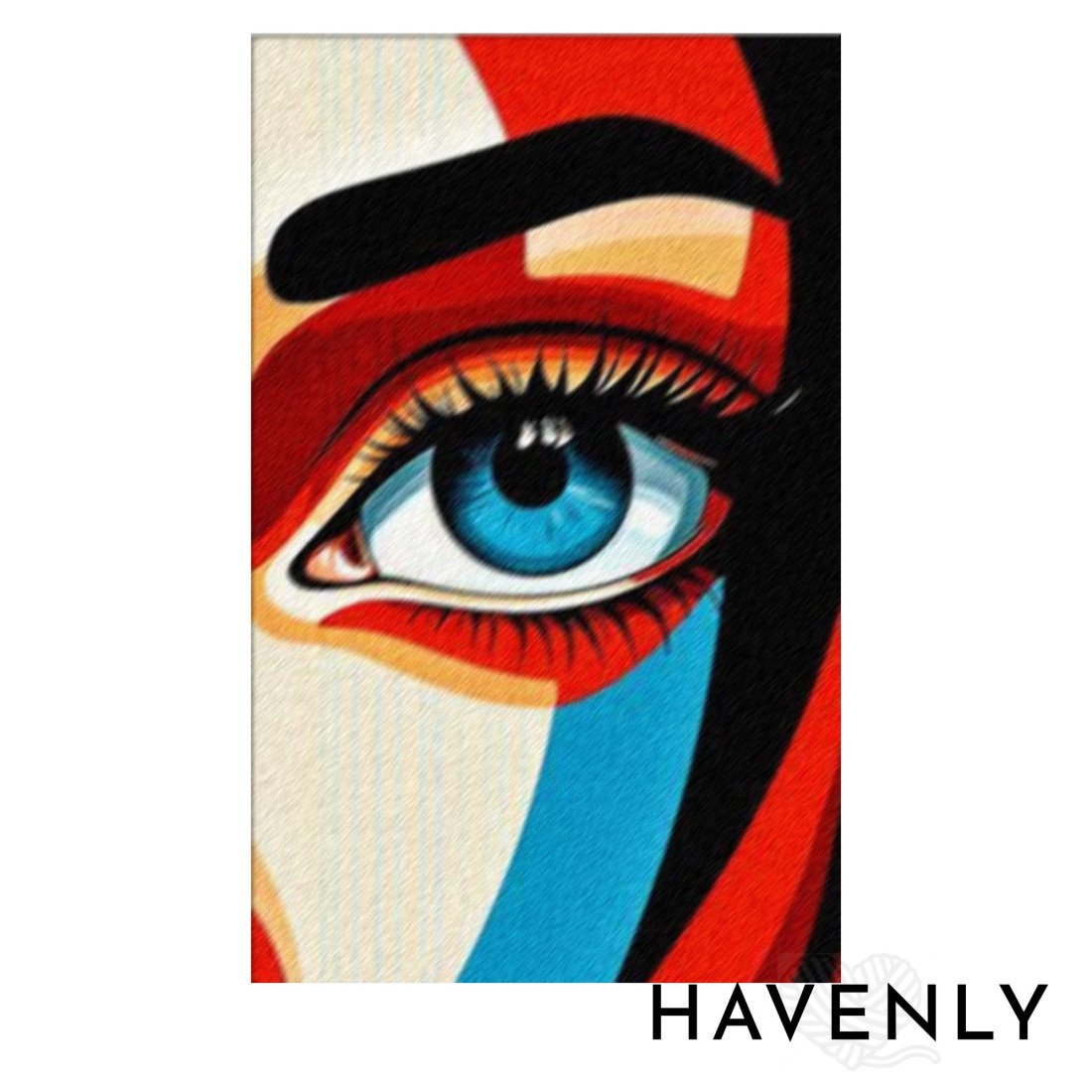 Womens Eye Pop Art Hand Woven Area Rug