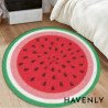 Watermelon Fruit Slice Hand Woven Area Rug