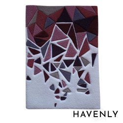 Falling Triangles Geometric Hand Woven Area Rug with Textured 3D Feel