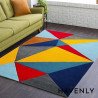 Bold Triangles Geometric Area Rug Hand Woven in Bright Colours