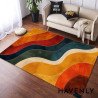 Warm Earth Toned Abstract Hand Woven Area Rug